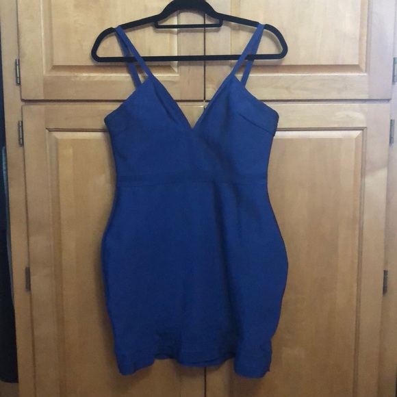 royal blue bodycon mini dress